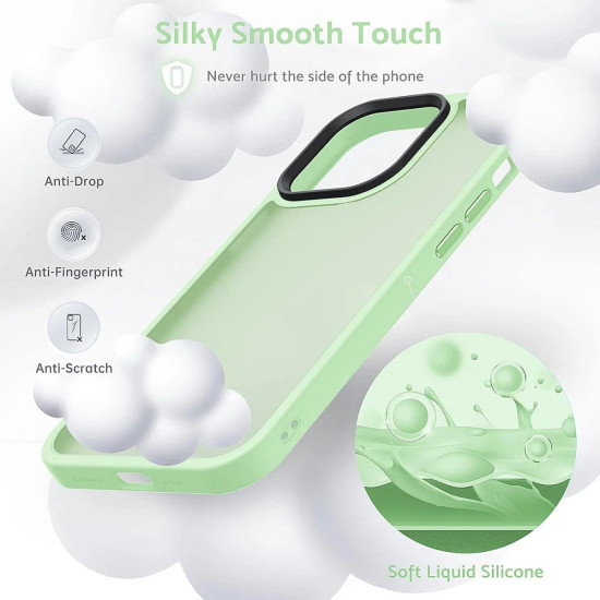 HappyCase Ημιδιάφανη Σκληρή Θήκη - Apple iPhone 15 Pro - Matte Green (8719246412653)