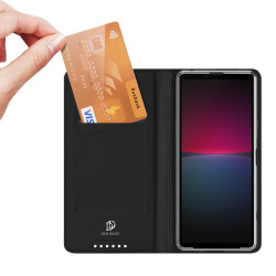 Duxducis SkinPro Θήκη Πορτοφόλι Sony Xperia 10 V - Black (6934913029855)