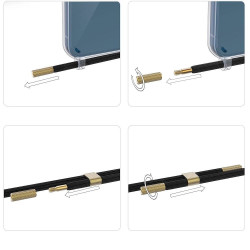 Tech-Protect FlexAir Chain - Σετ Σκληρή Διάφανη Θήκη MagSafe με 2 x Αποσπώμενα Λουράκια Λαιμού - Apple iPhone 15 Pro - Black / Beige (9490713936856)