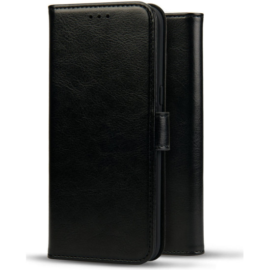 Θήκη iPhone 15 Pro Max Rosso Element 2 in 1 PU Πορτοφόλι - Black (8719246401411)