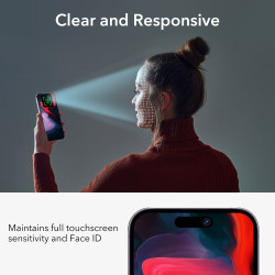 ESR Privacy Tempered Glass - FullFace Αντιχαρακτικό Γυαλί Προστασίας Απορρήτου Οθόνης - Apple iPhone 15 Pro - Black (4894240174487)