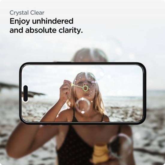Spigen GLAS.tR ALIGNmaster - Αντιχαρακτικό Fullface Γυάλινο Tempered Glass Apple iPhone 15 Plus - 2 Τεμάχια - Black (AGL06886)