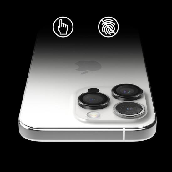 Ringke Camera Lens Frame Glass - Αντιχαρακτικό Γυαλί Προστασίας για Φακό Κάμερας - Apple iPhone 15 Pro - Black (8809919309851)