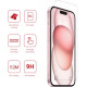 Rosso Tempered Glass - Αντιχαρακτικό Προστατευτικό Γυαλί Οθόνης Apple iPhone 15 - Clear (8719246401053)