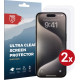 Rosso Ultra Clear Screen Protector - Μεμβράνη Προστασίας Οθόνης - Apple iPhone 15 Pro - 2 Τεμάχια (8719246401145)