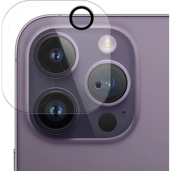 Rosso Tempered Glass Camera Lens Protector - Αντιχαρακτικό Προστατευτικό Γυαλί για Φακό Κάμερας - Apple iPhone 15 Pro / 15 Pro Max - Transparent (8719246409509)