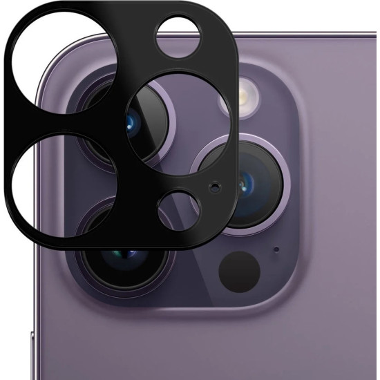 Rosso Camera Lens Protector - Προστατευτικό Κάλυμμα Κάμερας - Apple iPhone 15 Pro / 15 Pro Max - Black (8719246409523)