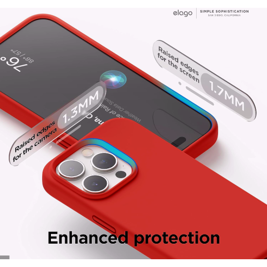 Elago Silicone Case - Premium Θήκη Σιλικόνης Apple iPhone 15 Pro Max - Red (ES15SC67PRO-RD)