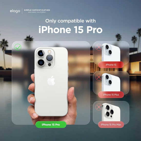 Elago Silicone Case - Premium Θήκη Σιλικόνης Apple iPhone 15 Pro - Black (ES15SC61PRO-BK)