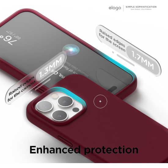 Elago Silicone Case - Premium Θήκη Σιλικόνης Apple iPhone 15 Pro - Burgundy (ES15SC61PRO-BGD)
