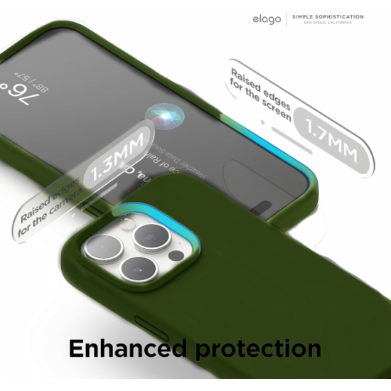 Elago Silicone Case - Premium Θήκη Σιλικόνης Apple iPhone 15 Pro - Cedar Green (ES15SC61PRO-CGR)