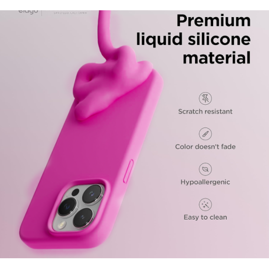 Elago Silicone Case - Premium Θήκη Σιλικόνης Apple iPhone 15 Pro Max - Hot Pink (ES15SC67PRO-HPK)