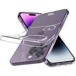 HappyCase Διάφανη Θήκη Σιλικόνης Apple iPhone 14 Pro - Heart Print (8719246373244)