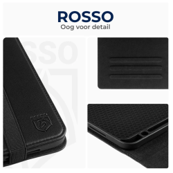 Rosso Element PU Θήκη Samsung Galaxy Tab S10 Lite 10.9" / S10 FE 10.9" / S9 FE 10.9" / S9 11" με Υποδοχή για Γραφίδα - Black (8719246407857)