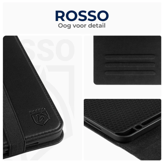 Rosso Element PU Θήκη Samsung Galaxy Tab S10 Lite 10.9" / S10 FE 10.9" / S9 FE 10.9" / S9 11" με Υποδοχή για Γραφίδα - Black (8719246407857)