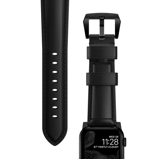 Nomad Traditional Band - Δερμάτινο Λουράκι Apple Watch Ultra/SE/11/10/9/8/7/6/5/4 (49/46/45/44mm) - Black (NM1A41BT00)