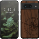 KWmobile Σκληρή Ξύλινη Θήκη με TPU Bumper - Google Pixel 8 - Walnut / Navigational Compass (61875.02)