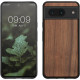 KWmobile Σκληρή Ξύλινη Θήκη με TPU Bumper - Google Pixel 8 - Walnut / Dark Brown (61871.18)