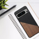 KWmobile Wood and Carbon Fiber - Σκληρή Ξύλινη Θήκη με TPU Bumper και Ανθρακονήματα - Google Pixel 8 Pro - Walnut / Dark Brown / Black (61874.01)