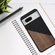 KWmobile Wood and Carbon Fiber - Σκληρή Ξύλινη Θήκη με TPU Bumper και Ανθρακονήματα - Google Pixel 8 - Walnut / Dark Brown / Black (61873.01)