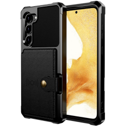 HappyCase 3 σε 1 - Θήκη Σιλικόνης με Ενσωματωμένο PU Πορτοφόλι - Samsung Galaxy S23 - Black (8719246382062)