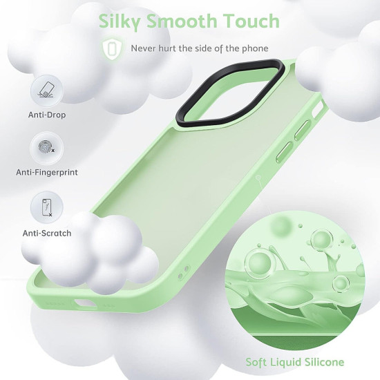 HappyCase Ημιδιάφανη Σκληρή Θήκη - Apple iPhone 14 Pro - Matte Green (8719246412493)