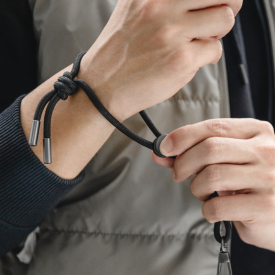 SwitchEasy MagEasy Wrist Strap & Strap Card 6.0mm - Αποσπώμενο Λουράκι Χειρός για Θήκες Κινητών iPhone - Black (MPHIPH158BK23)
