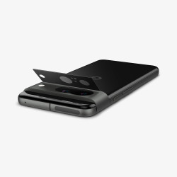 Spigen GLAS.tR EZ Fit OPTIK Lens Protector - Αντιχαρακτικό Προστατευτικό Γυαλί για Φακό Κάμερας Google Pixel 8 - 2 Τεμάχια - Black (AGL06352)