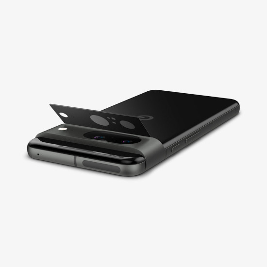Spigen GLAS.tR EZ Fit OPTIK Lens Protector - Αντιχαρακτικό Προστατευτικό Γυαλί για Φακό Κάμερας Google Pixel 8 - 2 Τεμάχια - Black (AGL06352)