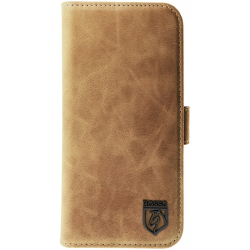 Rosso Elite - MagSafe Δερμάτινη Θήκη / Πορτοφόλι - Apple iPhone 15 Plus - Light Brown (8719246419997)