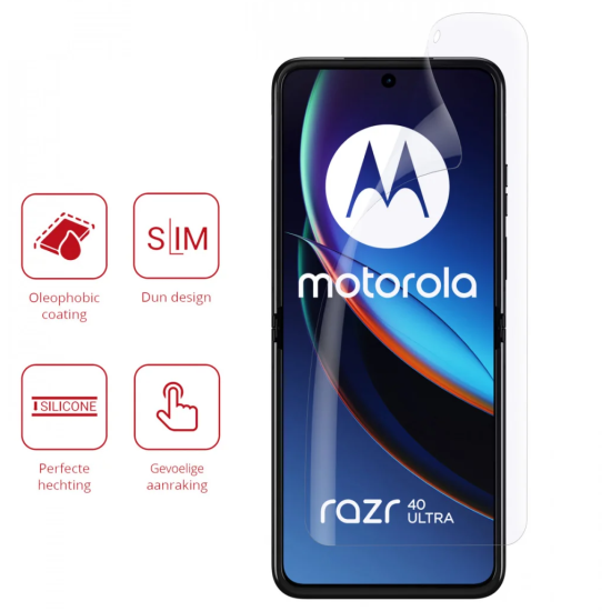 Rosso Ultra Clear Screen Protector - Μεμβράνη Προστασίας Οθόνης - Motorola Razr 40 Ultra - 2 Τεμάχια (8719246409318)