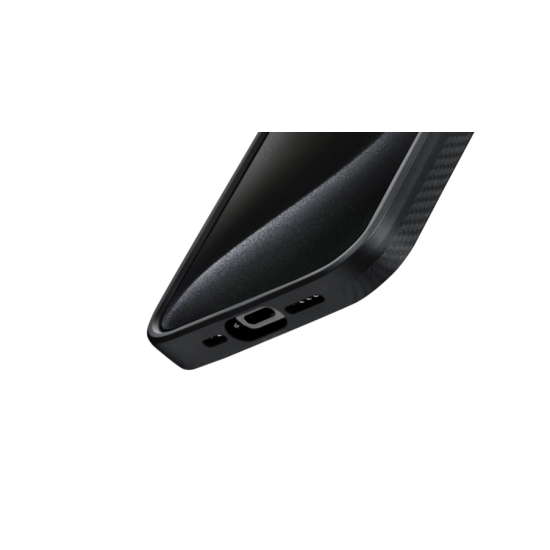Pitaka MagEZ Case Pro 4 - Ανθεκτική MagSafe Θήκη Aramid Fiber Body με TPU - Apple iPhone 15 Pro Max - 1.6mm - 600D - Black / Grey / Twill (KI1501PMPA)