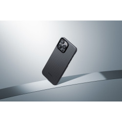 Pitaka MagEZ Case 4 - MagSafe Θήκη Aramid Fiber Body Apple iPhone 15 Pro - 0.95mm - 600D - Black / Grey / Twill (KI1501PA)