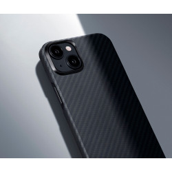 Pitaka MagEZ Case 4 - MagSafe Θήκη Aramid Fiber Body Apple iPhone 15 - 1.15mm - 1500D - Black / Grey / Twill (KI1501)