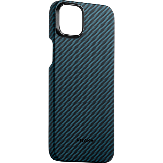 Pitaka MagEZ Case 4 - MagSafe Θήκη Aramid Fiber Body Apple iPhone 15 - 1.15mm - 1500D - Black / Blue / Twill (KI1508)