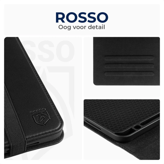 Rosso Element PU Θήκη Samsung Galaxy Tab S10 Plus / S9 Plus 12.4" με Υποδοχή για Γραφίδα - Black (8719246407871)
