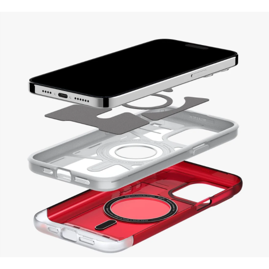 Spigen Classic C1 MagFit - Ανθεκτική Σκληρή Θήκη MagSafe - Apple iPhone 15 Pro Max - Ruby (ACS06609)