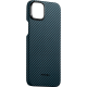 Pitaka MagEZ Case 4 - MagSafe Θήκη Aramid Fiber Body Apple iPhone 15 Plus - 1.15mm - 1500D - Black / Blue / Twill (KI1508M)