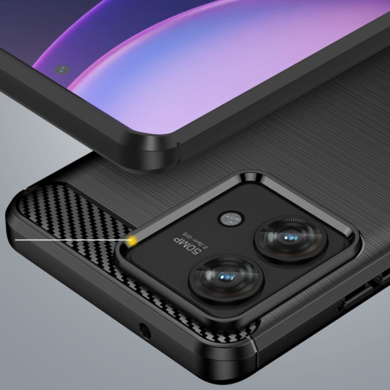 Tech-Protect Θήκη Σιλικόνης Carbon - Motorola Edge 40 Neo - Black (9319456606669)