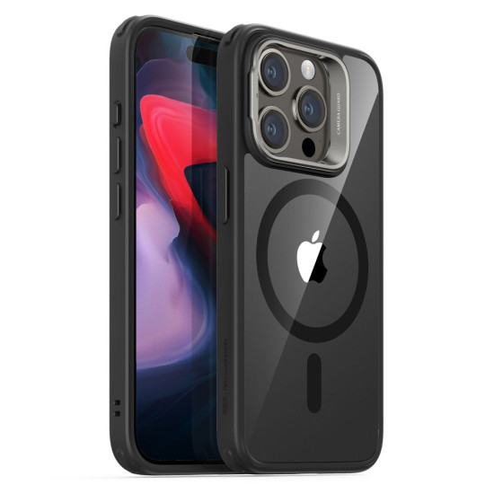 ESR Classic Kickstand Hybrid HaloLock - Διάφανη Ανθεκτική MagSafe Θήκη Apple iPhone 15 Pro - Clear / Black (4894240176542)