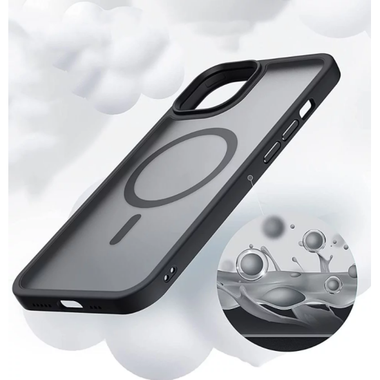 Tech-Protect MagMat - Σκληρή Ημιδιάφανη Θήκη MagSafe Apple iPhone 14 Pro - Matte Black (9589046925474)