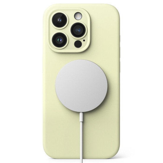 Ringke Silicone Magnetic - Ανθεκτική MagSafe Θήκη Σιλικόνης - Apple iPhone 15 Pro Max - Sunny Lime (8809919307109)
