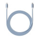 Satechi USB-C to USB-C - Καλώδιο Φόρτισης και Μεταφοράς Δεδομένων - Type-C σε Type-C - 200cm - 100W - Blue (ST-TCC2MB)