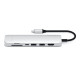Satechi USB-C Slim Multi-Port with Ethernet Adapter - Αντάπτορας με 2 x USB-A / 1 x Type-C PD 60W / 1 x HDMI 4K 60HZ / 1 x Ethernet / 1 x SD & MicroSD - Silver (ST-UCSMA3S)