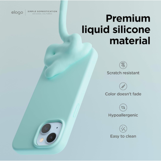 Elago Silicone Case - Premium Θήκη Σιλικόνης Apple iPhone 15 - Aqua Sky (ES15SC61-ASKY)
