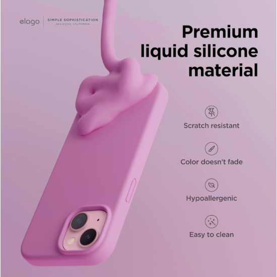 Elago Silicone Case - Premium Θήκη Σιλικόνης Apple iPhone 15 - Hot Pink (ES15SC61-HPK)