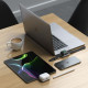 Satechi USB-C 2 in 1 Wireless Charging - Φορητός Μαγνητικός Ασύρματος Φορτιστής Type-C Διπλής Όψης για Apple Watch & AirPods - 5W - Space Grey (ST-UC2WCDM)