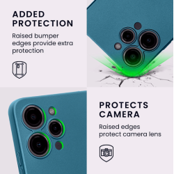 KWmobile Θήκη Σιλικόνης Xiaomi Redmi 12 με Πλαίσιο Κάμερας - Metallic Caribbean Blue (61880.251)