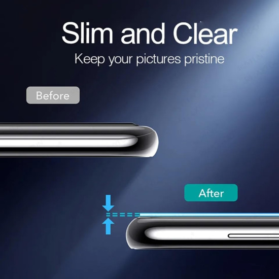 Techsuit Full Camera Tempered Glass - Αντιχαρακτικό Γυαλί Προστασίας για Φακό Κάμερας - Oppo Reno10 Pro - Black (5949419074316)