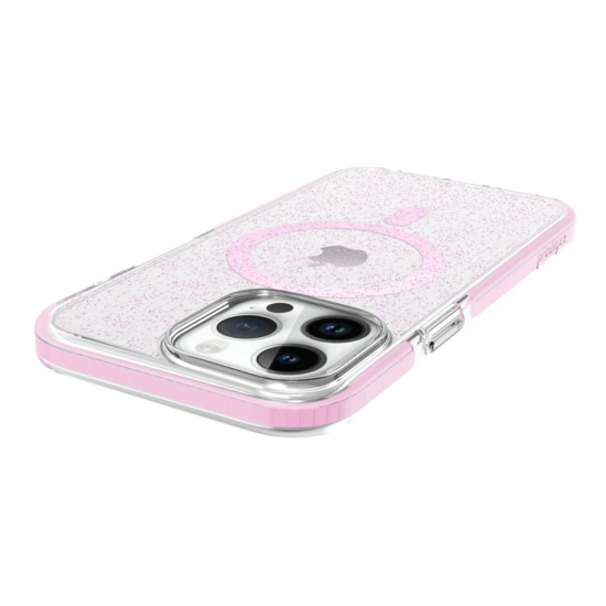 Prodigee Super Star - Σκληρή Ανθεκτική Διάφανη Θήκη MagSafe - Apple iPhone 15 Pro - Rose (IPH15P-6.1-STRM-RSE)